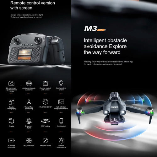 M3 Ultrat Dron cu Cameră și Telecomandă