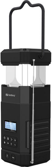 Sandberg Survivor Lantern All-in1 Battery Lantern for Camping with Flashlight Radio & Powerbank 105lm 37W Black