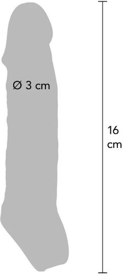 Get Real Get Real Προέκταση Πέους Penis Extension Sleeve Transparent 16cm
