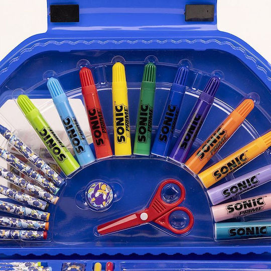 Cerda Sonic Colouring Set in Case 55x40cm 50 Pieces
