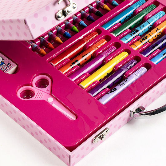 Cerda Hello Kitty Colouring Set in Case 31x28cm 42 Pieces