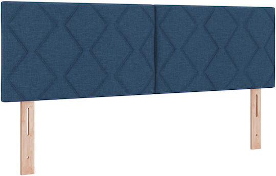 vidaXL Kopfstütze Für Betten Hölzernes Blau 144x88cm