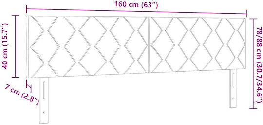 vidaXL Κεφαλάρι Κρεβατιού Ξύλινο Ροζ 160x88cm