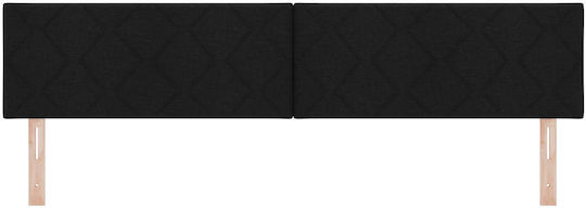 vidaXL Hölzernes Kopfstütze für Betten Schwarz 200x78cm