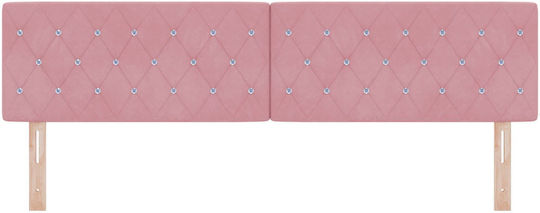 vidaXL Stoff Kopfstütze für Betten Rosa 180x88cm