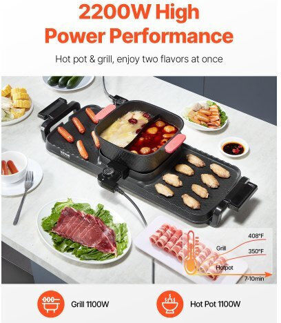 Vevor Teppanyaki Utensil with Adjustable Thermostat 2300W