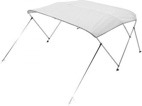 Vevor Copertină Bimini pentru Barcă cu 3 Arcuri 72"l x 85"-90"w x 46"h Deschis Gri