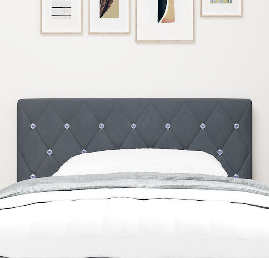 vidaXL Hölzernes Kopfstütze für Bett Dunkelgrau 90x88cm