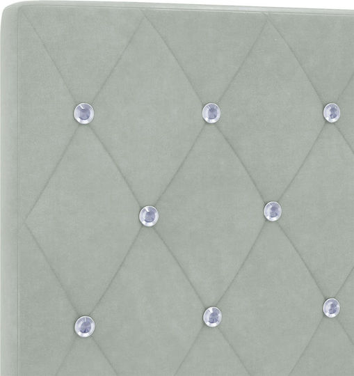 vidaXL Fabric Bed Headboard Light Gray 80x88cm