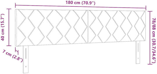 vidaXL Hölzernes Kopfstütze für Betten Dunkelgrau 180x88cm