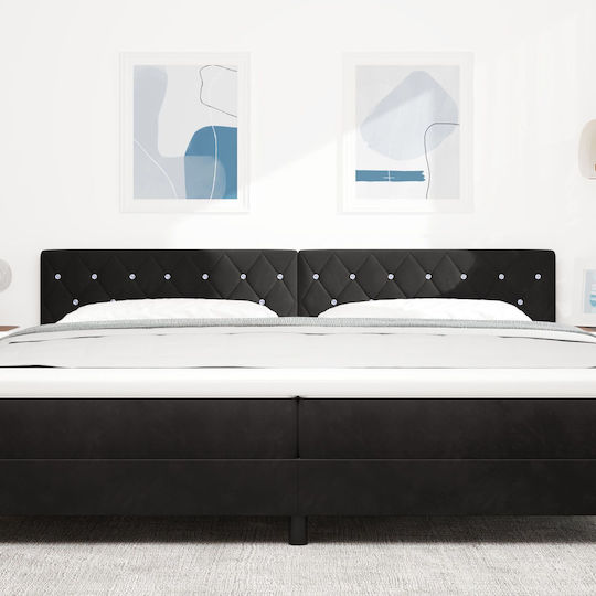 vidaXL Κεφαλάρι Κρεβατιού Ξύλινο Μαύρο 200x88cm
