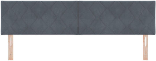 vidaXL Hölzernes Kopfstütze für Betten Dunkelgrau 180x88cm