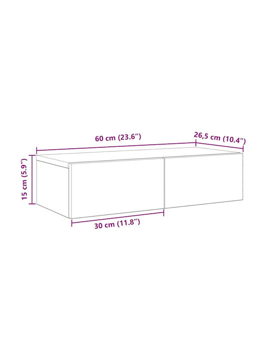Рафт Стенен Artisan Oak 60x26.5x15см.
