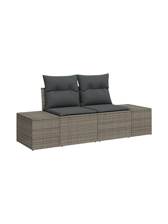 Corner Outdoor Sofa Rattan with Cushions 55x55x85cm