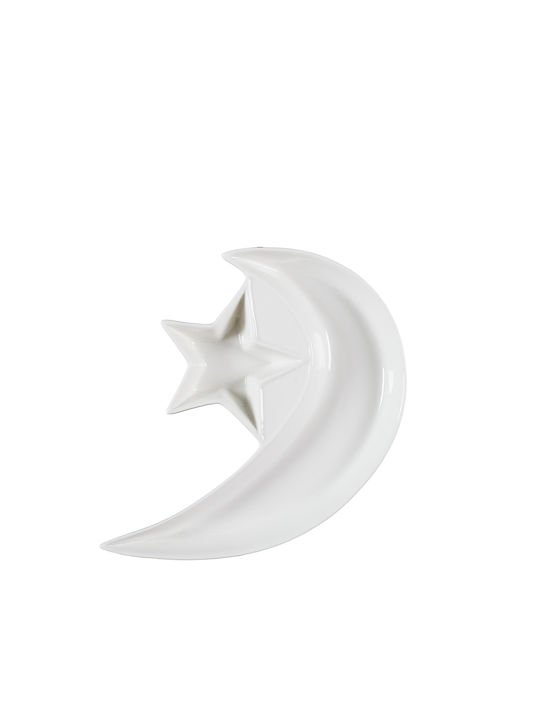 Ceramică Platou pentru aperitive Albă Ø30cm 9buc