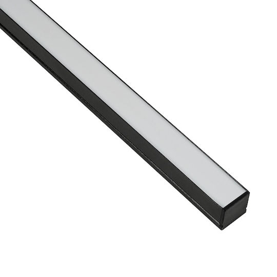 GloboStar Set 5pcs Aluminum Profile for LED Strips with Opal Cover