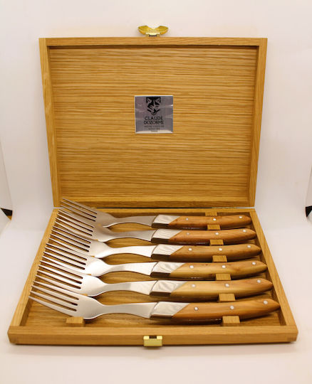 Claude Dozorme Set of Forks Table Silver 6pcs
