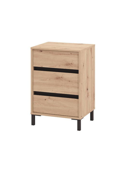 Комод Marron No3f Дървен Черен 48x40x71см