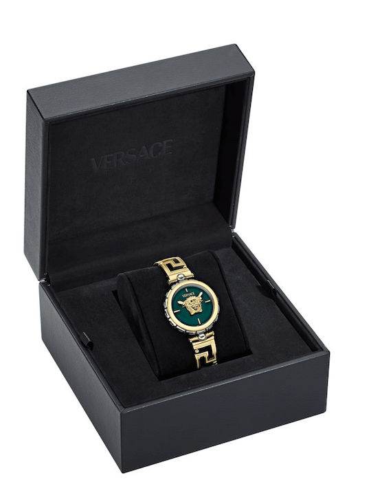 Versace Medusa Womens Watch 34mm Battery with Gold Metal Bracelet
