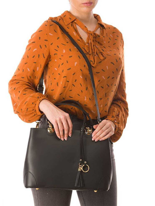 Leder Damenhandytasche Schwarz