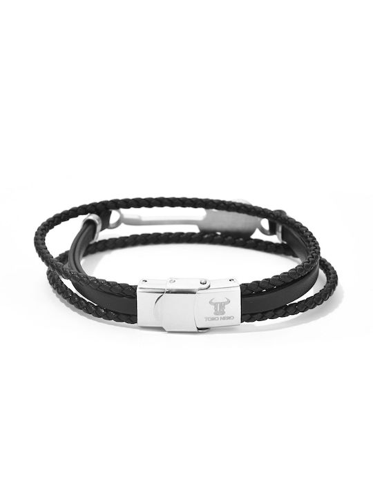 Toro Nero Brățară Pentru Bărbați Din Piele 21cm