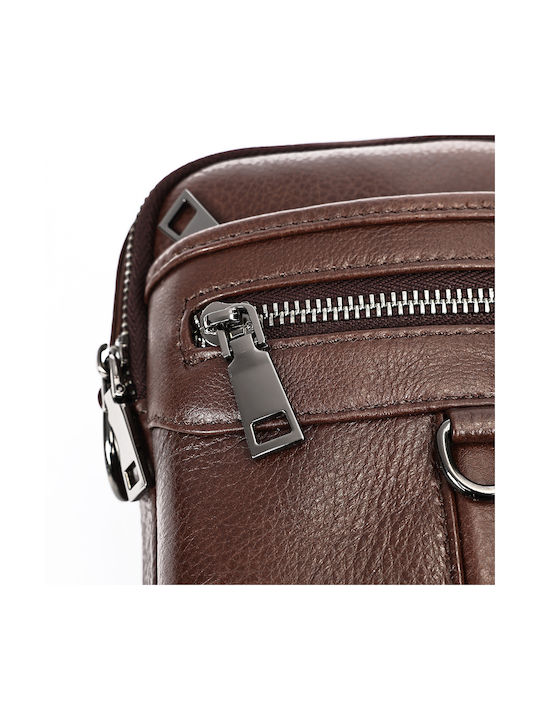 Piele Geantă pentru bărbați De umăr / tip crossbody Maro