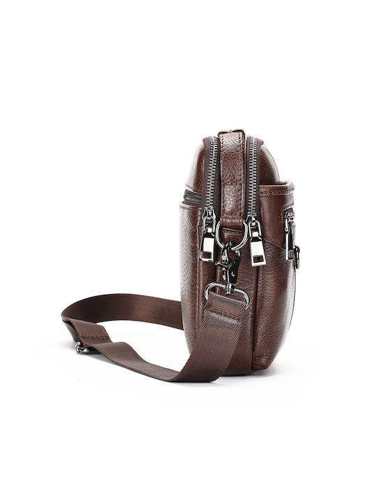 Piele Geantă pentru bărbați De umăr / tip crossbody Maro