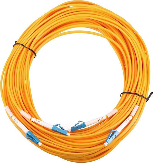 Extralink Καλώδιο Οπτικής Ίνας LC/UPC-LC/UPC 0.5m Κίτρινο