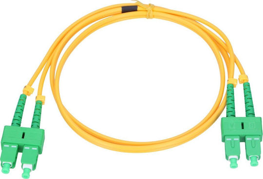Extralink Καλώδιο Οπτικής Ίνας SC/APC-SC/APC 3m Κίτρινο
