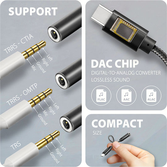 Axagon Converter Ada-hc Usb Type-c To 3.5 Mm Jack