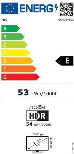 F&U Smart Τηλεόραση 50" 4K UHD QLED FLG50141QL HDR (2024)