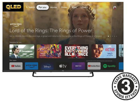 F&U Smart Τηλεόραση 50" 4K UHD QLED FLG50141QL HDR (2024)