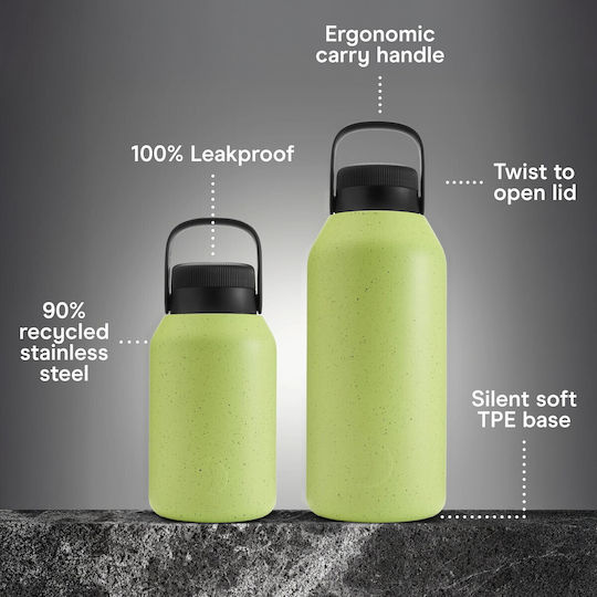 Chilly's Big Mouth Bottle Thermos Stainless Steel BPA Free 4lt Lime