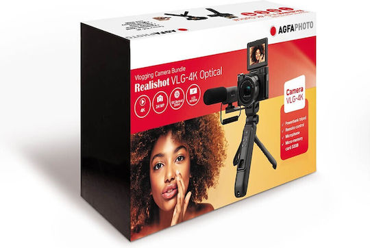 Kodak Vlg-4k Vlogging Bundle Cameră Foto Compactă 24MP Zoom Optic 5x Neagră