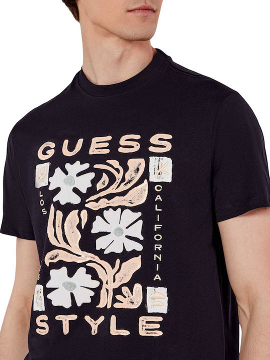 Kurzarm Herrenbluse Black