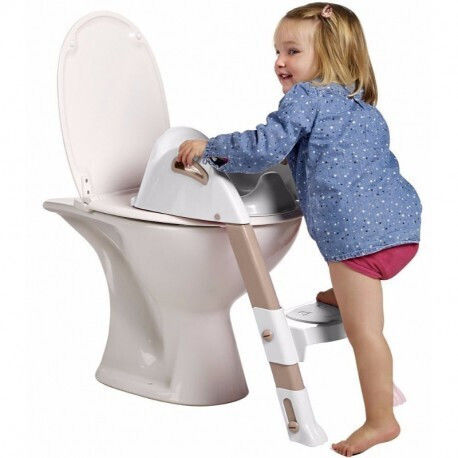 Thermobaby Toddler Toilet Seat Kiddyloo With Footrest And Handles Green