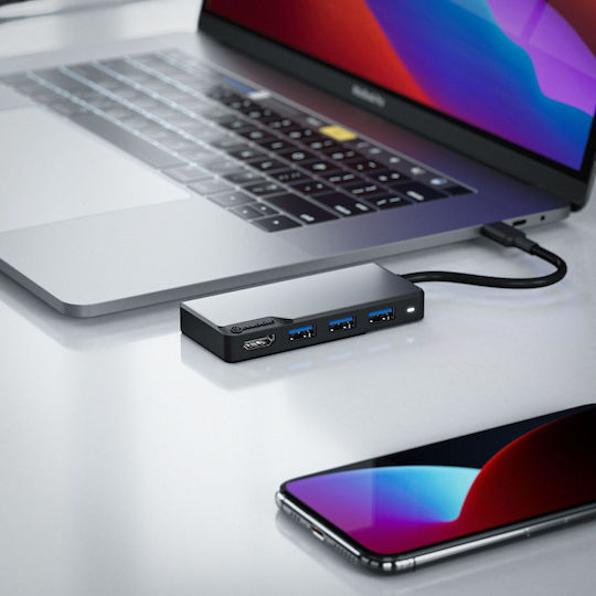 Alogic USB-C Docking Station με HDMI 4K Γκρι (UCFUHDV2-SGR)
