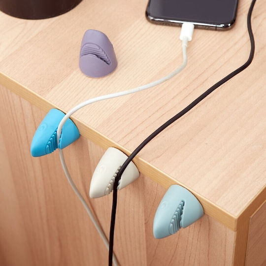 Kikkerland Cable Shark Set Of 4 Στήριγμα Καλωδίων