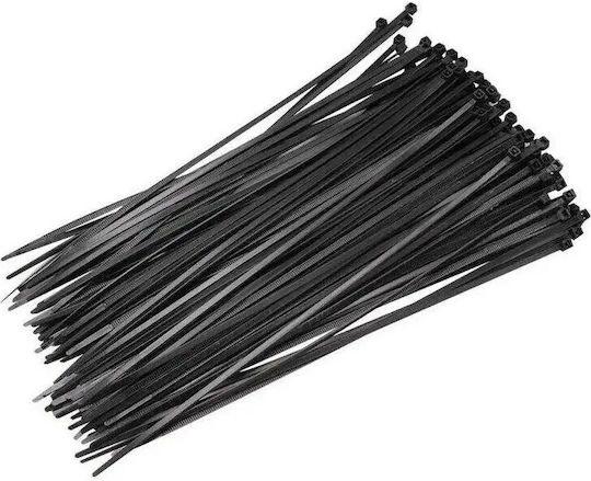 Bradas Plastic Cable Ties 250mmx4.8mm In Black Colour 100 Pieces