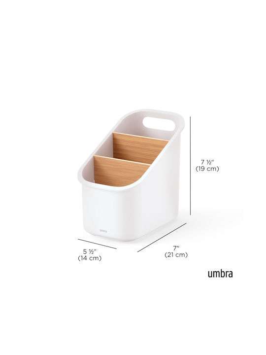 Umbra Plastic Cutlery Drainer White 14x21x19cm