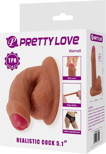 Pretty Love Warnell Glass Dildo With Suction Cup Flesh