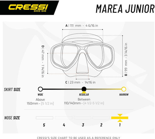 CressiSub Kids Marea Blue Diving Mask