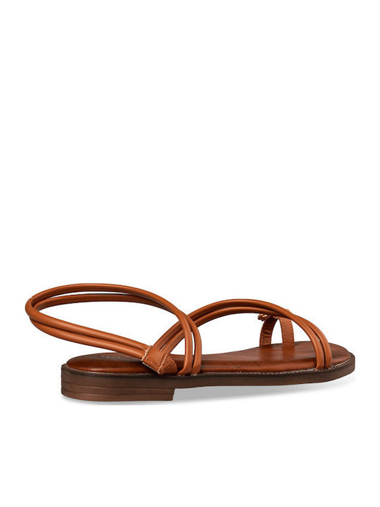 Women's Flat Sandals in Brown Color