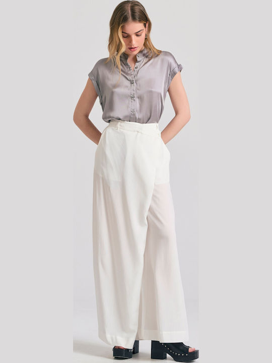 Ärmellos Damen Hemd Gray