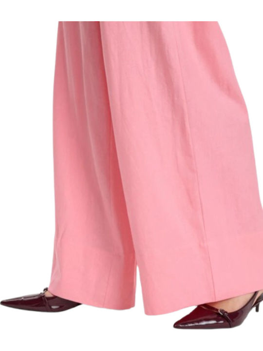 Damen Stoff Hose Flamingo Pink