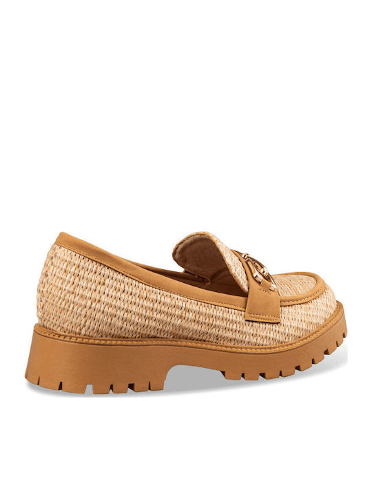 Women's Loafers in Beige Color