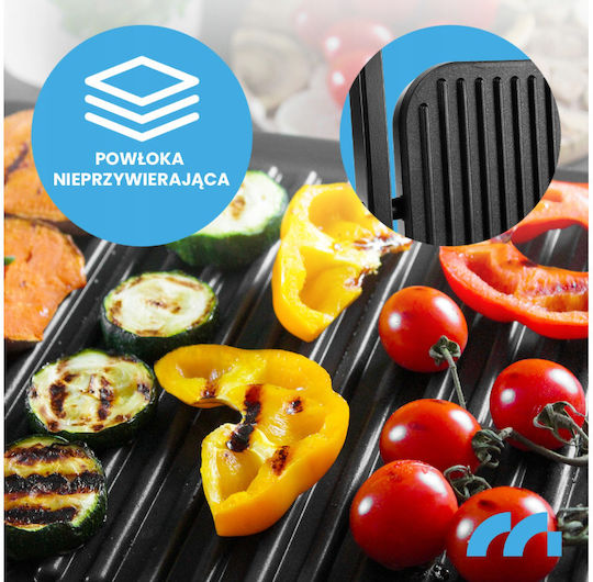 MalTec Sandwichmaker Grill mit Keramikplatten 1500W Schwarz