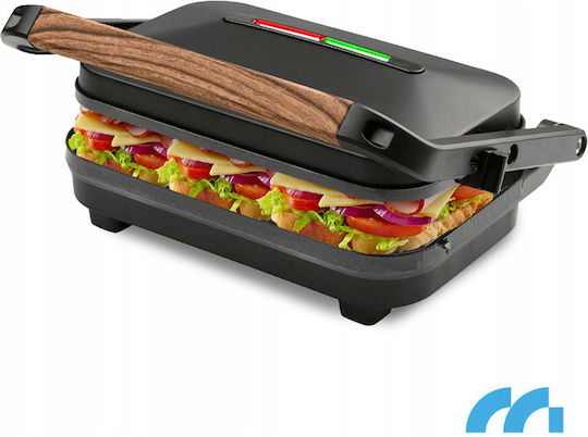 MalTec Sandwichmaker Grill mit Keramikplatten 1500W Schwarz