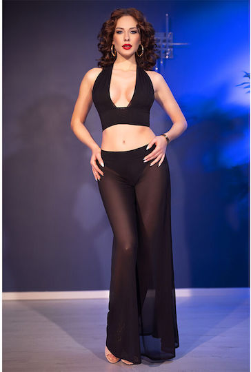 Chilirose Damen Sexy Top Schwarz