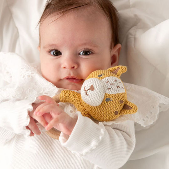 Kiokids Cotton Friends Тигърче Дървено Жувално За Зъбене За 3 М+